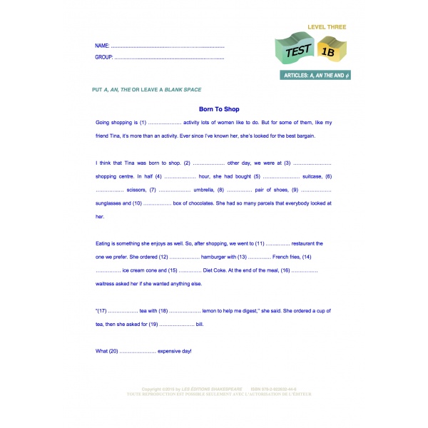 Formative & Self-Evaluation Series - Level 3