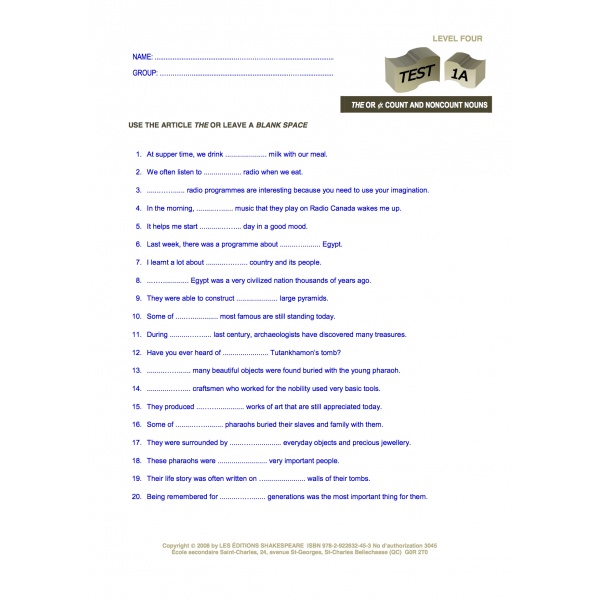 Formative & Self-Evaluation Series - Level 4