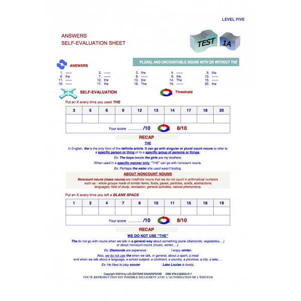 Formative & Self-Evaluation Series - Level 5